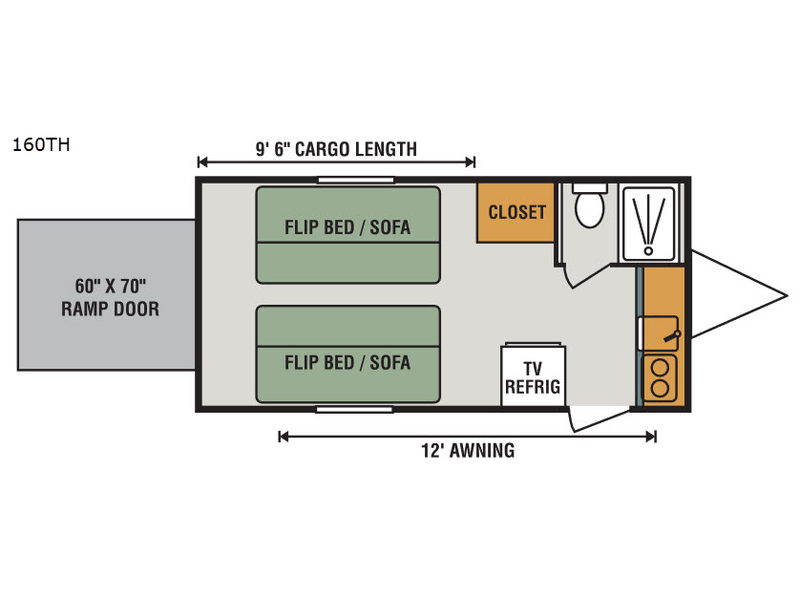 Used 2018 KZ Sportsmen Classic 160TH floorplan layout